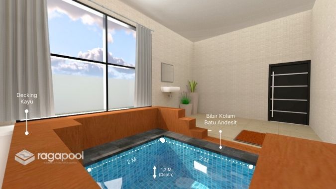 Contoh Desain Kolam Renang Ukuran 2×2 dan Estimasi Biayanya