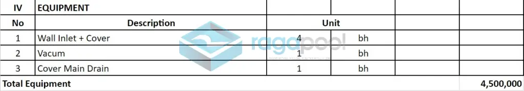 equipment kolam renang rooftop