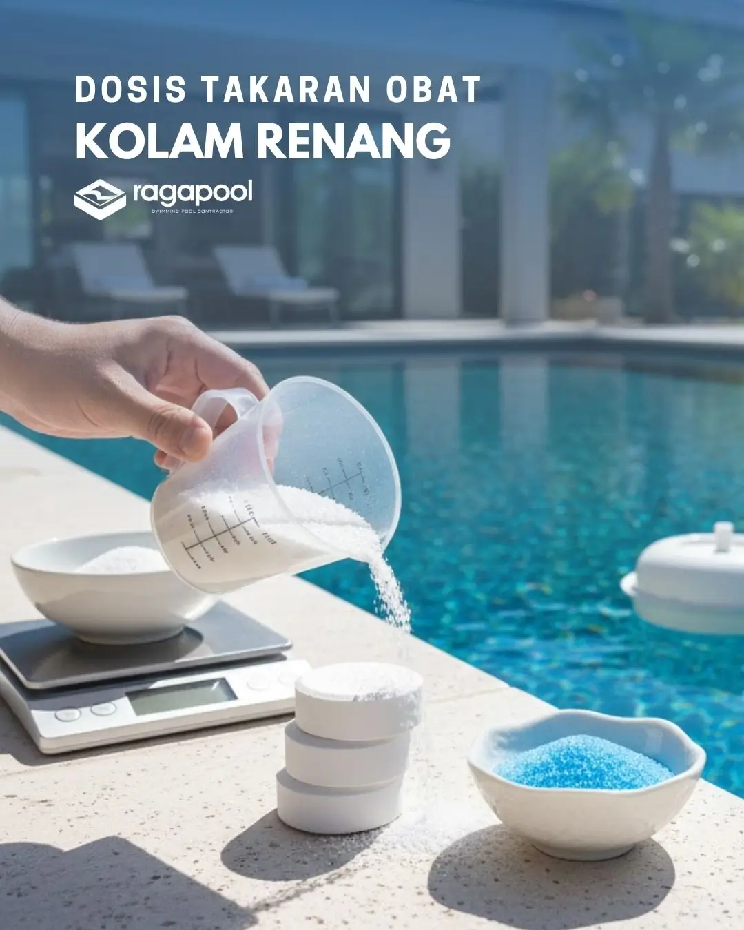 takaran obat kolam renang