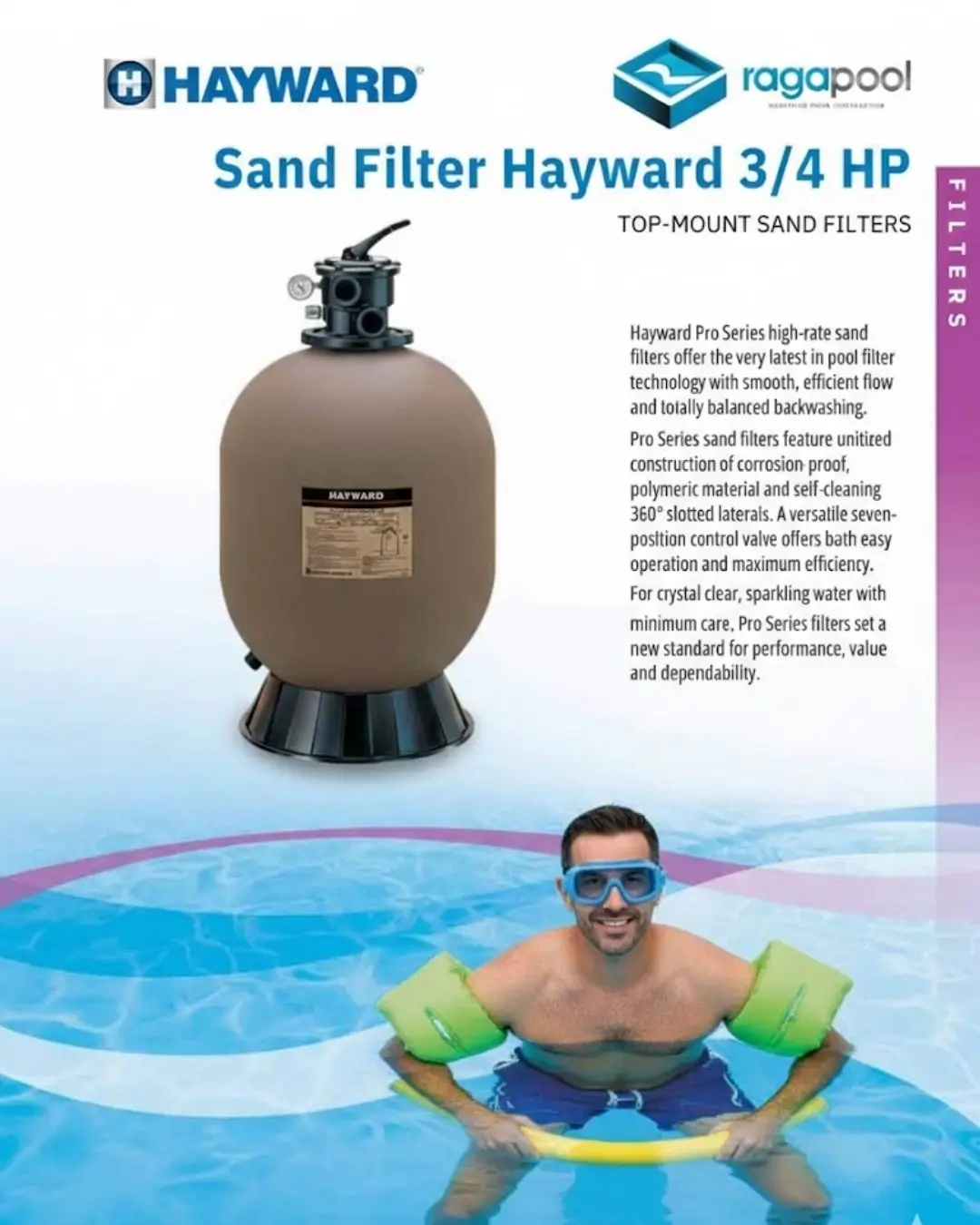 Sand Filter Hayward 3/4 HP