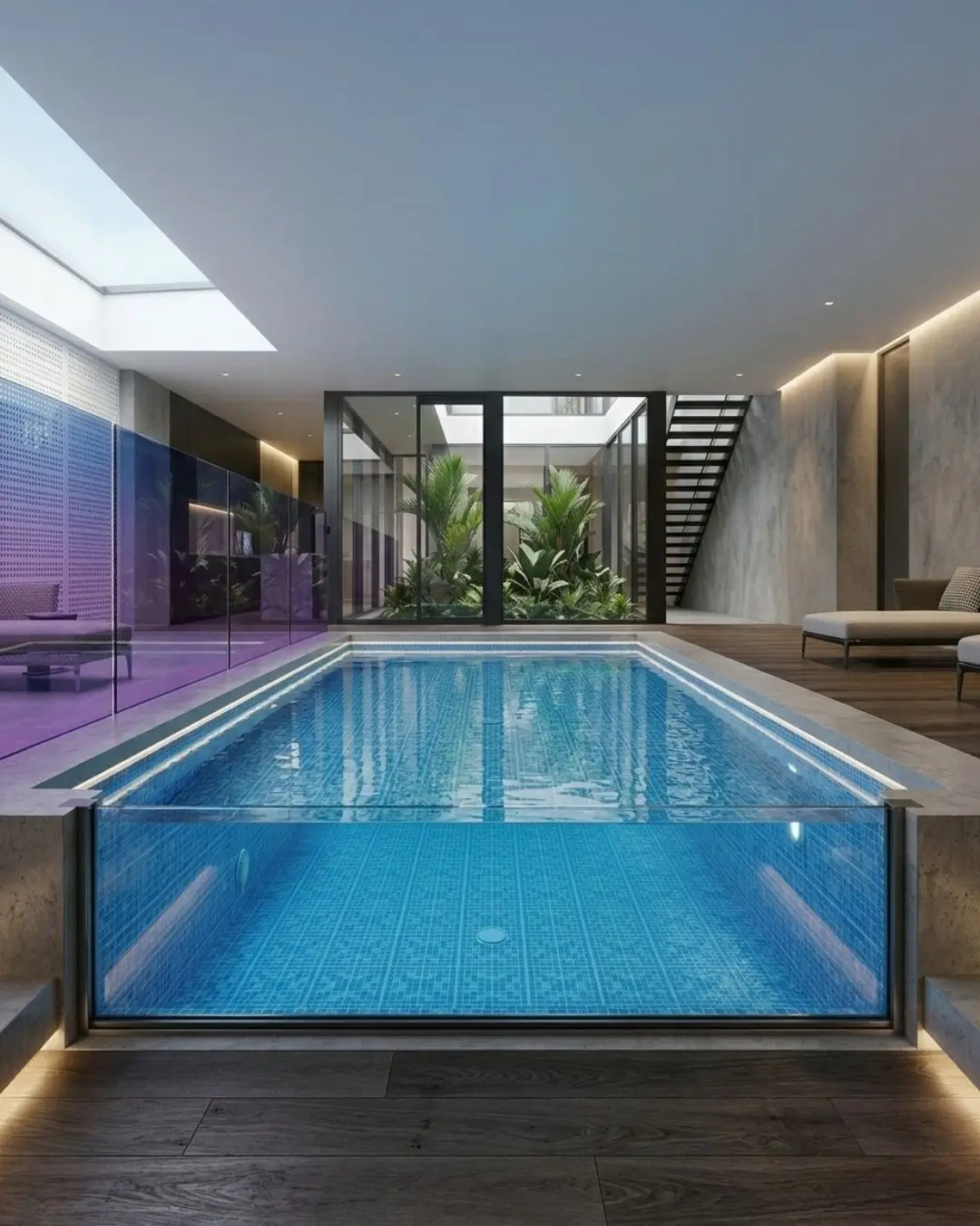 Desain Kolam Renang dinding kaca