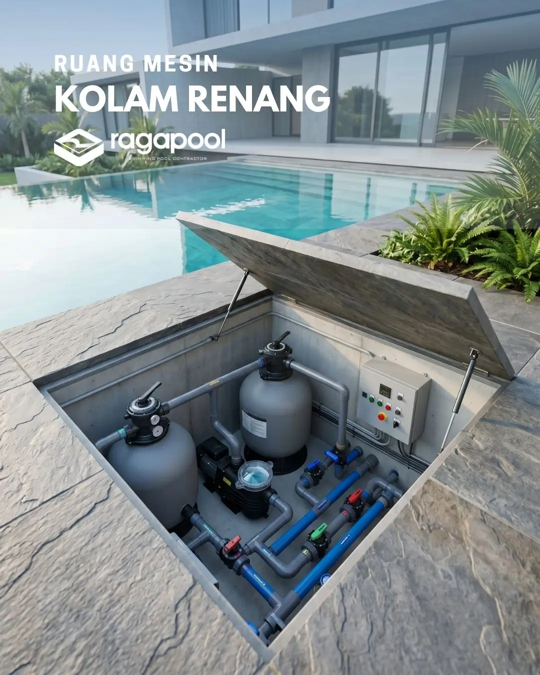 ruang mesin kolam renang