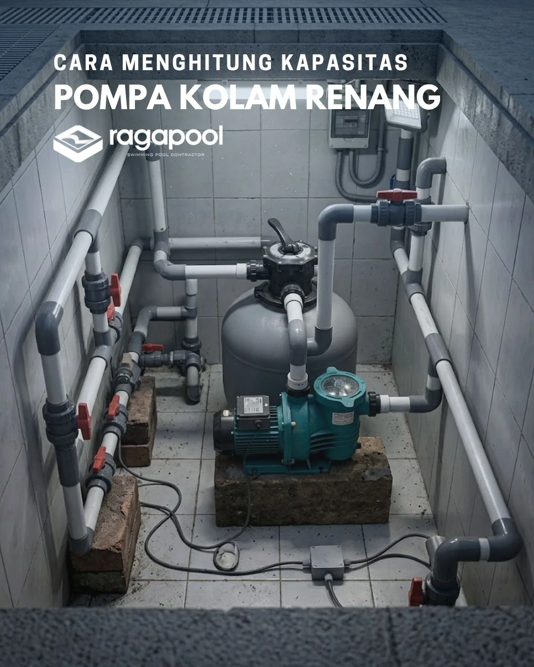 cara menghitung kapasitas pompa kolam renang